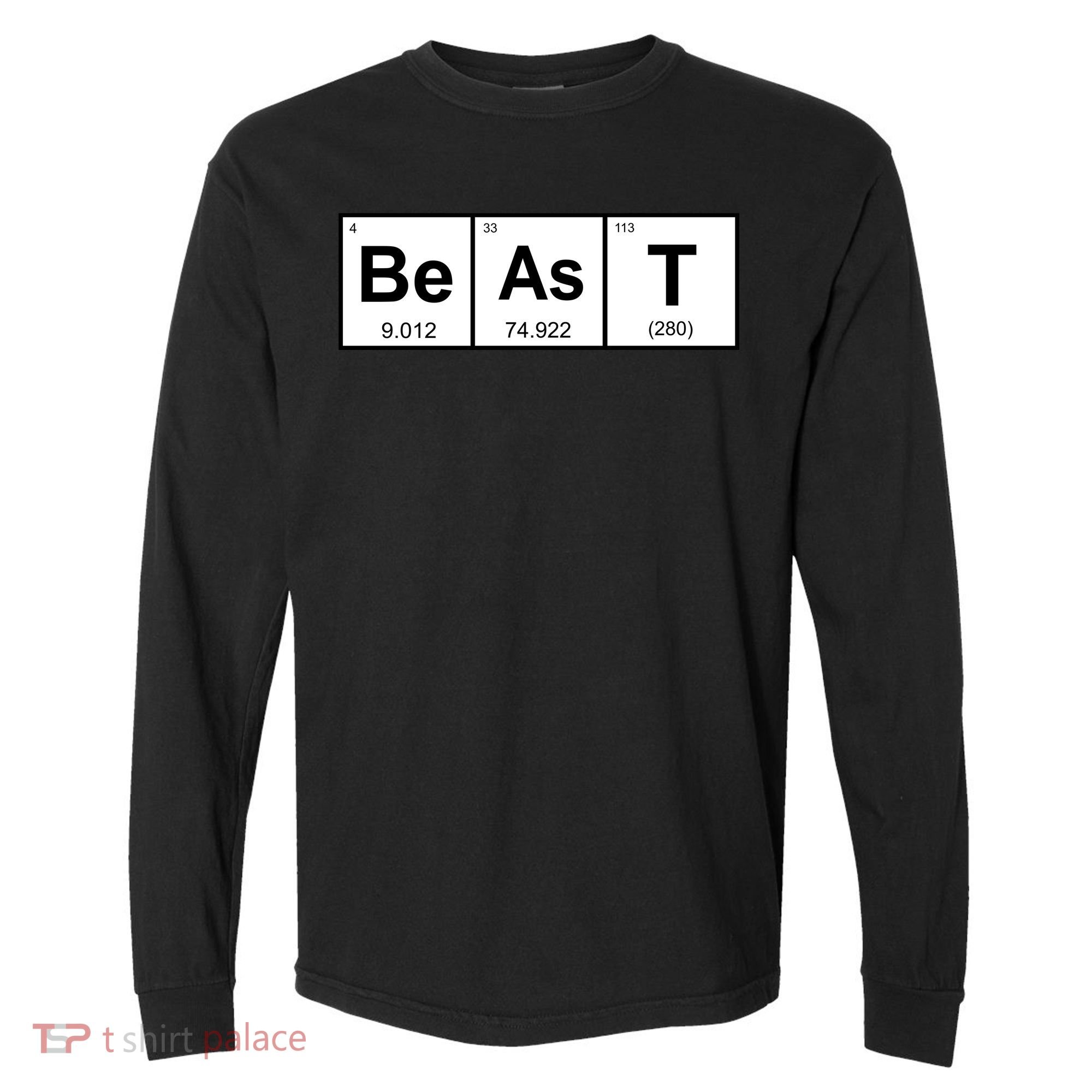 Beast Table of Elements Comfort Colors Heavyweight Long Sleeve T-Shirt