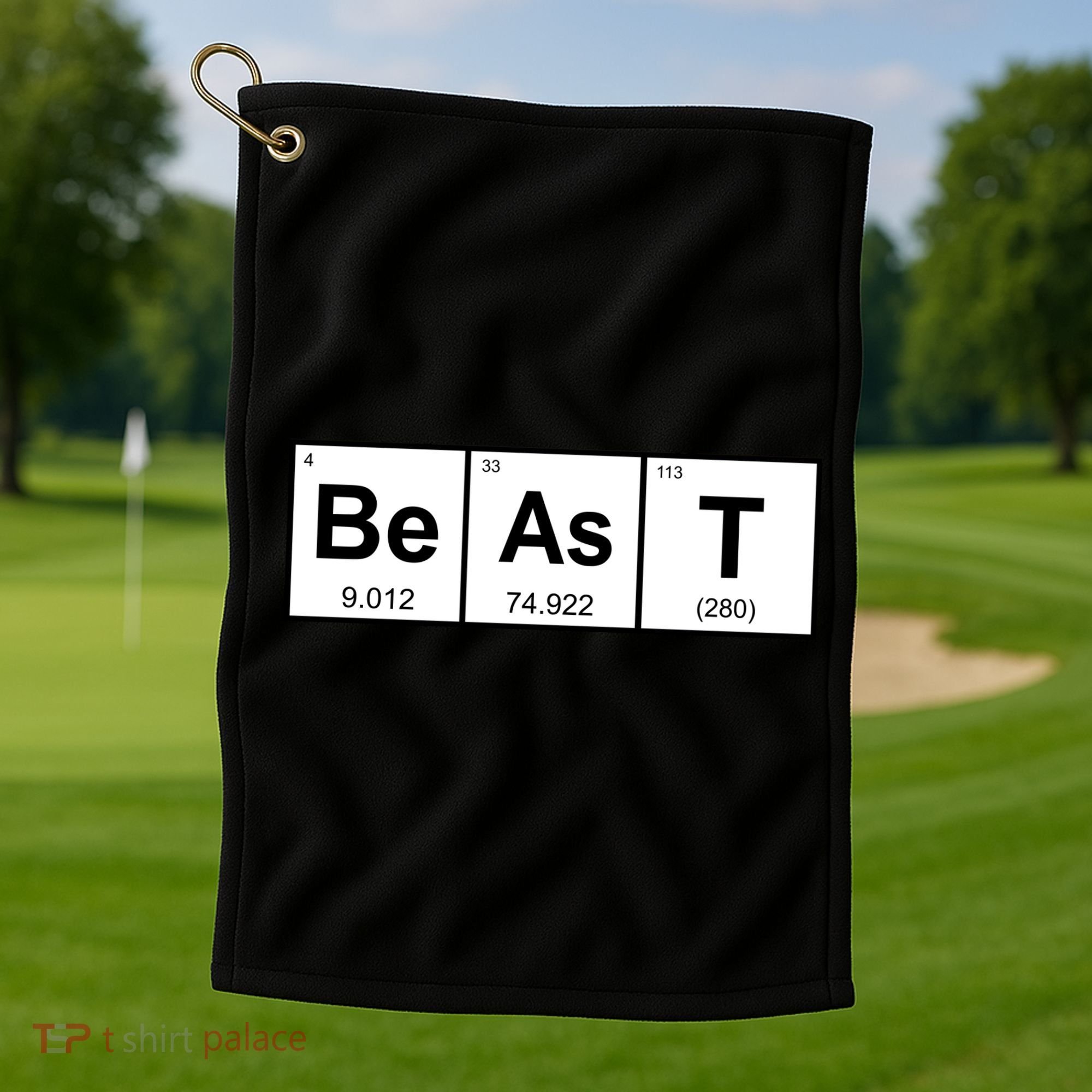 Beast Table of Elements Golf Towel
