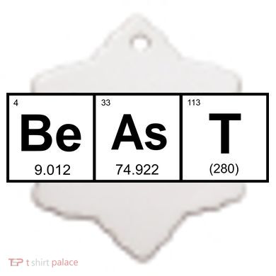 Beast Table of Elements Ceramic Ornament
