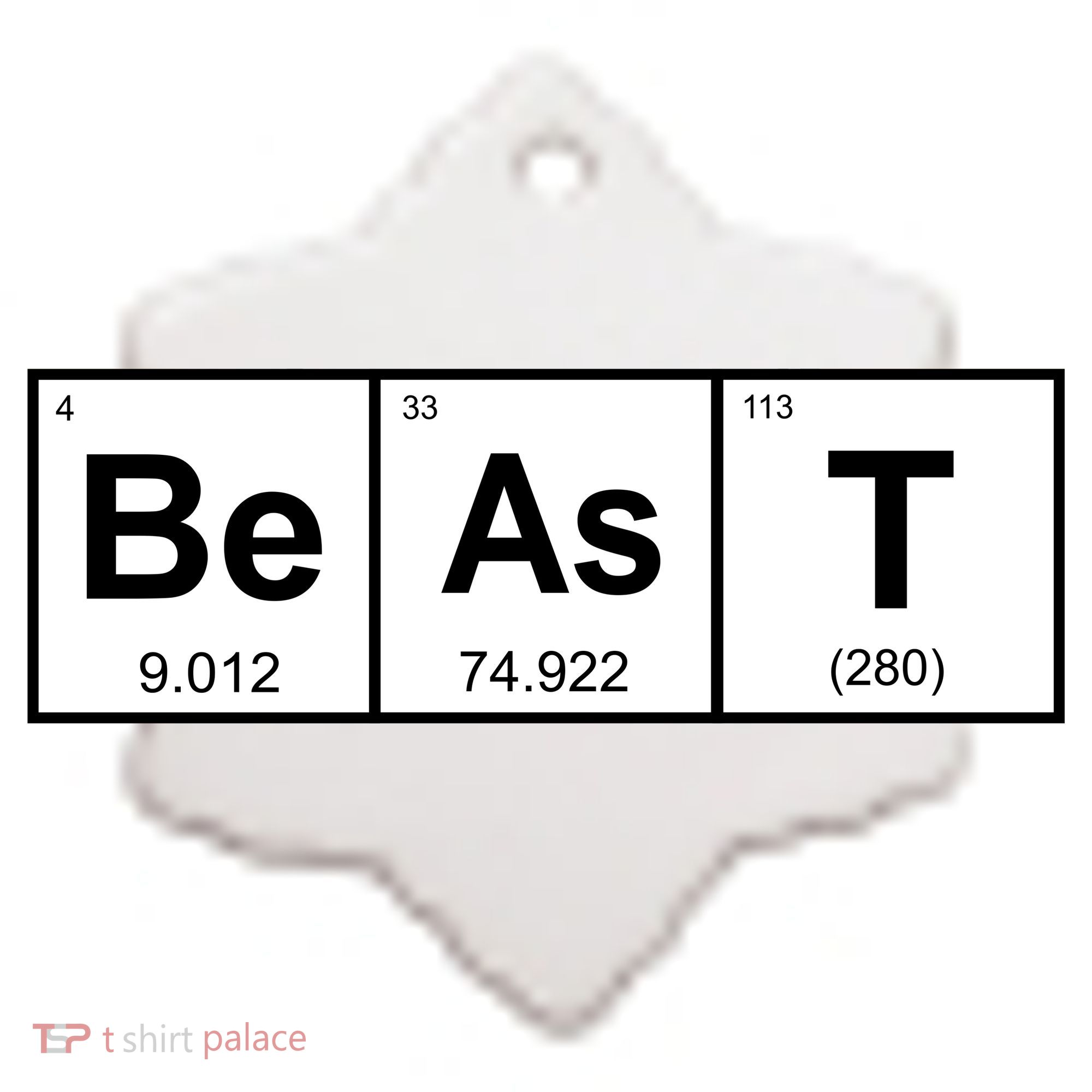 Beast Table of Elements Ceramic Ornament