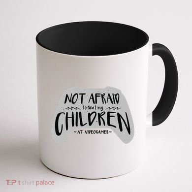 Beat My Children At Video Games Funny Coffee Mug back
