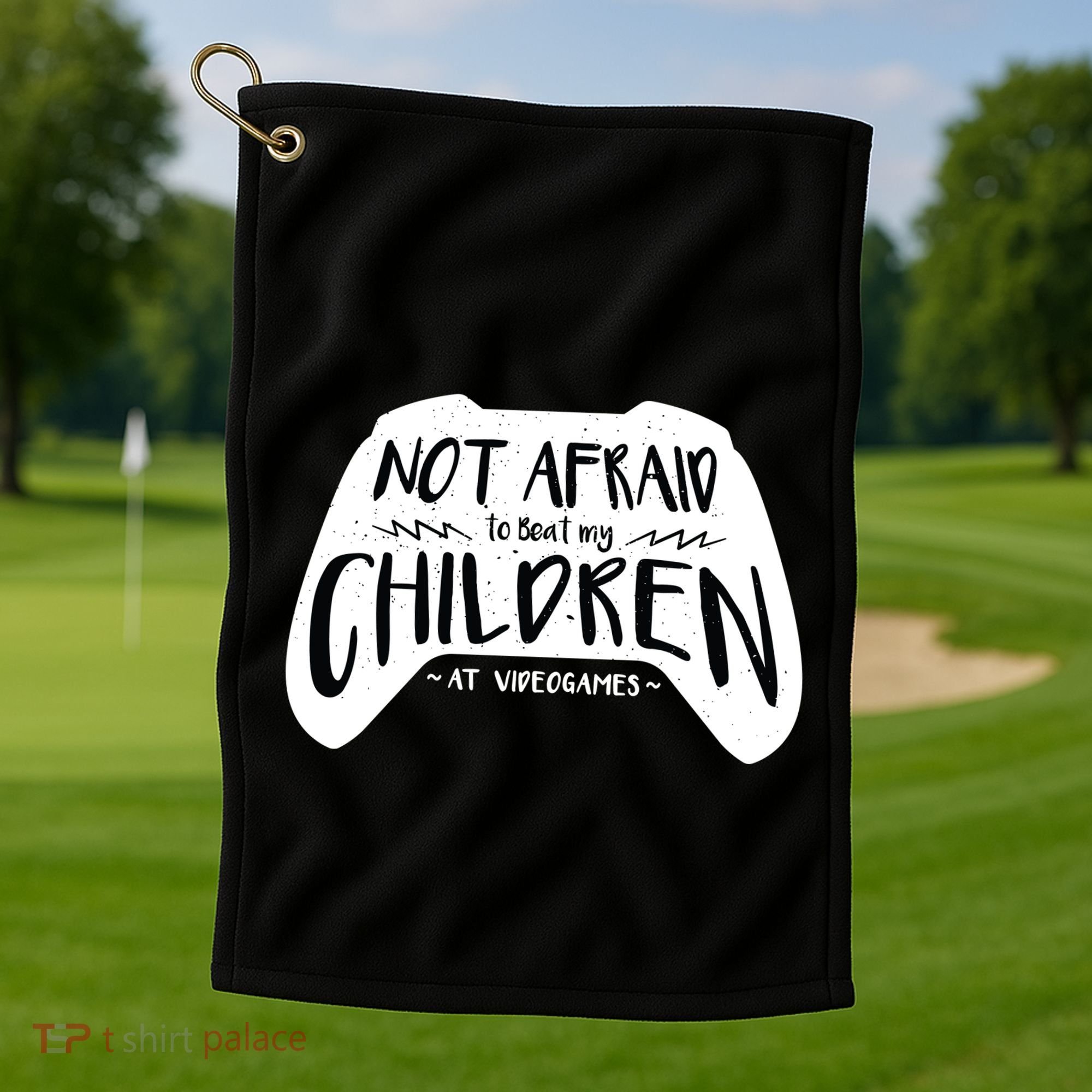 Beat My Children At Video Games Funny Golf Towel