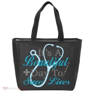 Beautiful Day To Save Lives Nurse Tote Bag