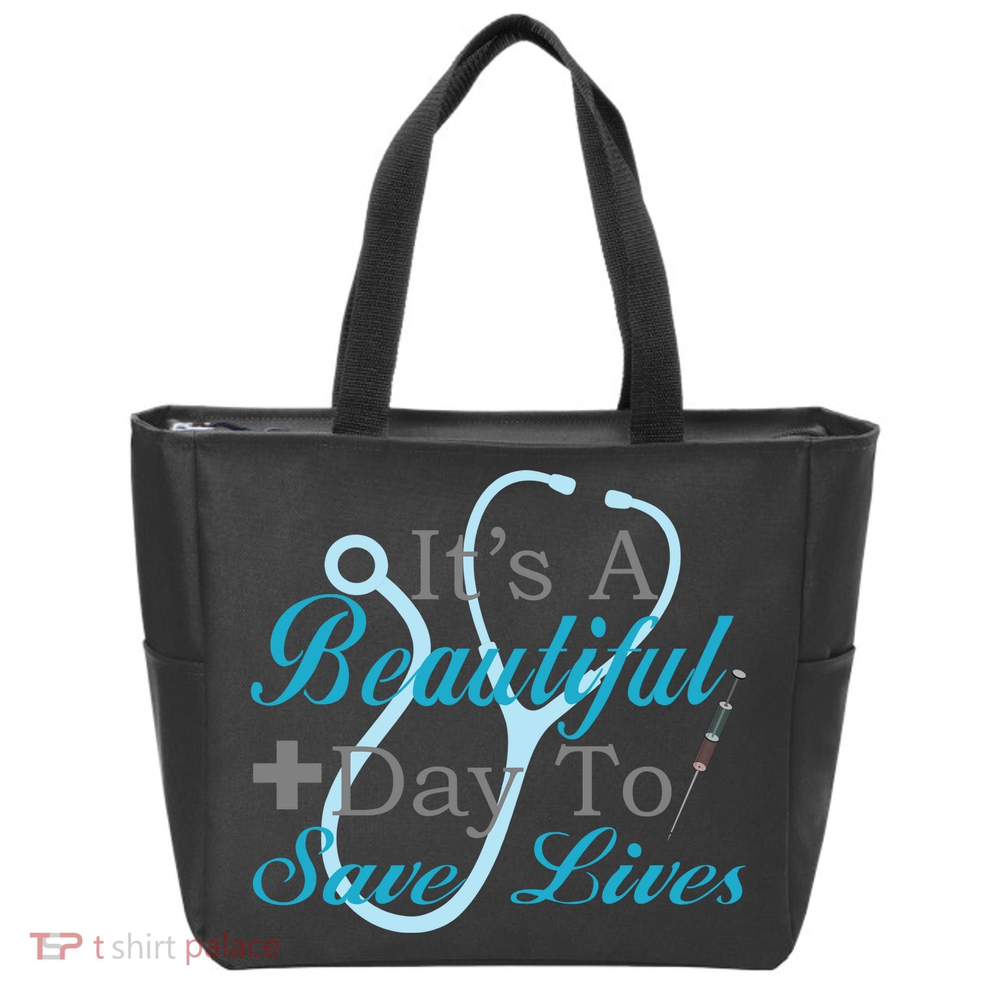 Beautiful Day To Save Lives Nurse Tote Bag