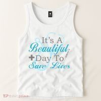 Beautiful Day To Save Lives Nurse Tank Top thumb 2