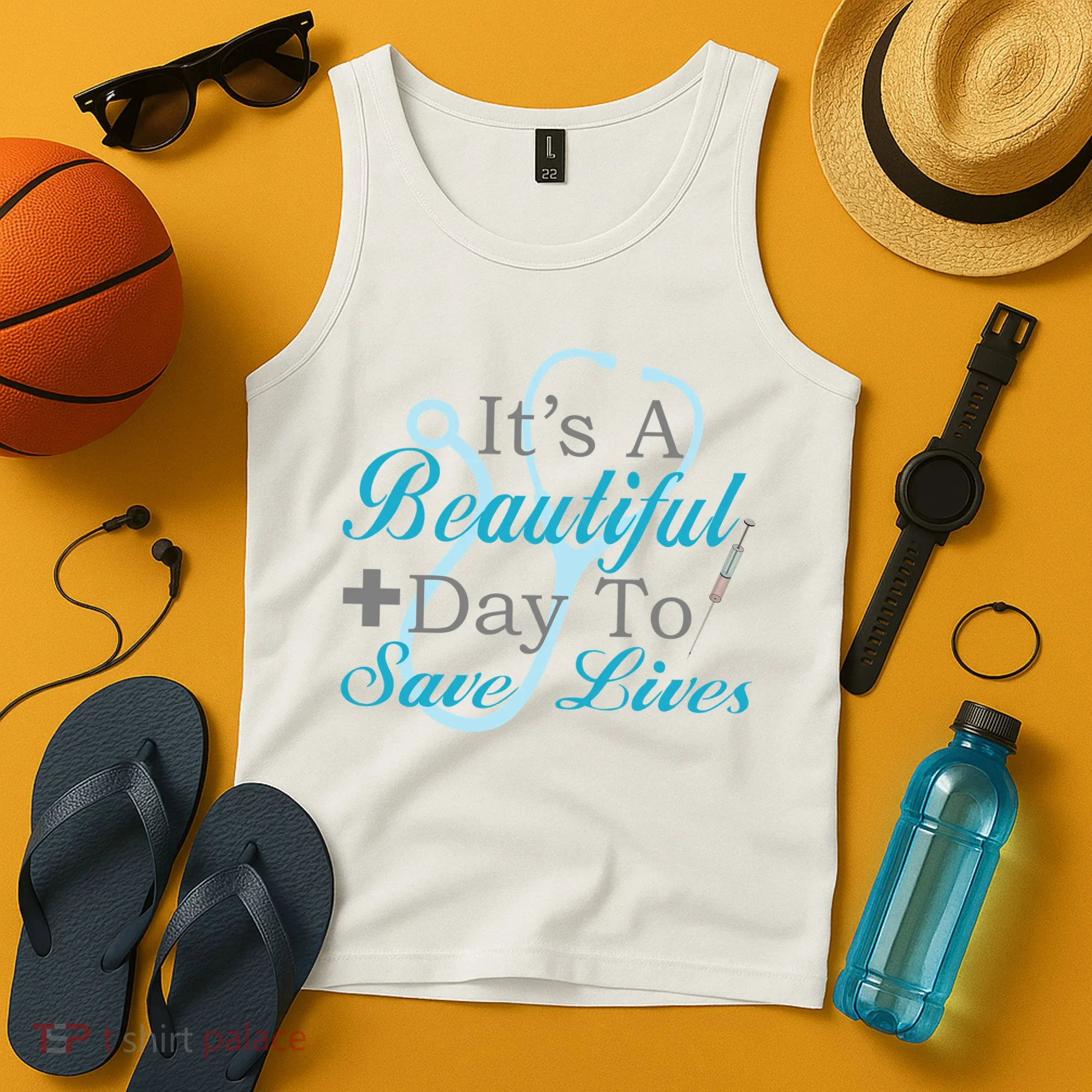 Beautiful Day To Save Lives Nurse Tank Top