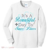 Beautiful Day To Save Lives Nurse Kids Long Sleeve Shirt thumb 0