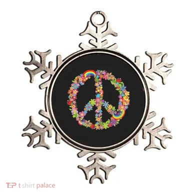 Beautiful Flower Peace Sign Ornament