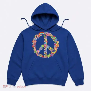 Beautiful Flower Peace Sign Hoodie