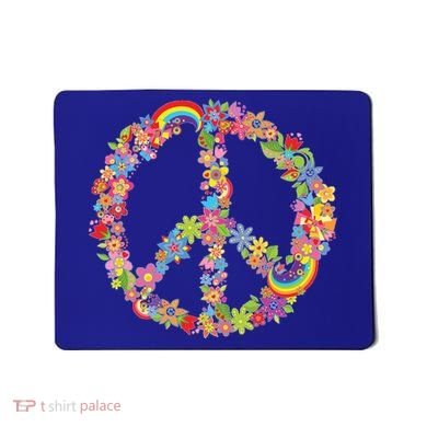 Beautiful Flower Peace Sign Mousepad