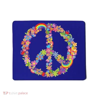 Beautiful Flower Peace Sign Mousepad
