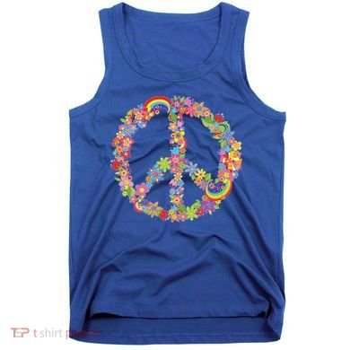 Beautiful Flower Peace Sign Tank Top