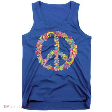 Beautiful Flower Peace Sign Tank Top