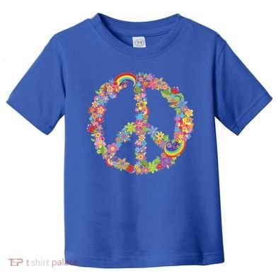 Beautiful Flower Peace Sign Toddler T-Shirt