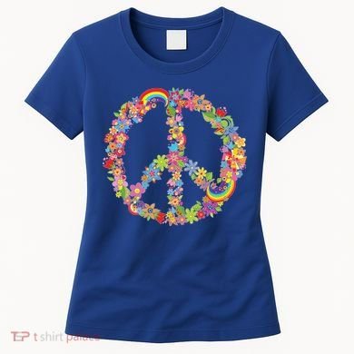 Beautiful Flower Peace Sign Women's T-Shirt