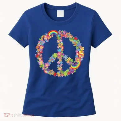 Beautiful Flower Peace Sign Women's T-Shirt