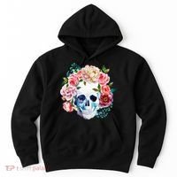 Beautiful Flower Skull Hoodie thumb 0