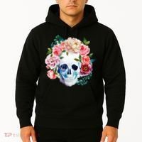 Beautiful Flower Skull Hoodie thumb 2