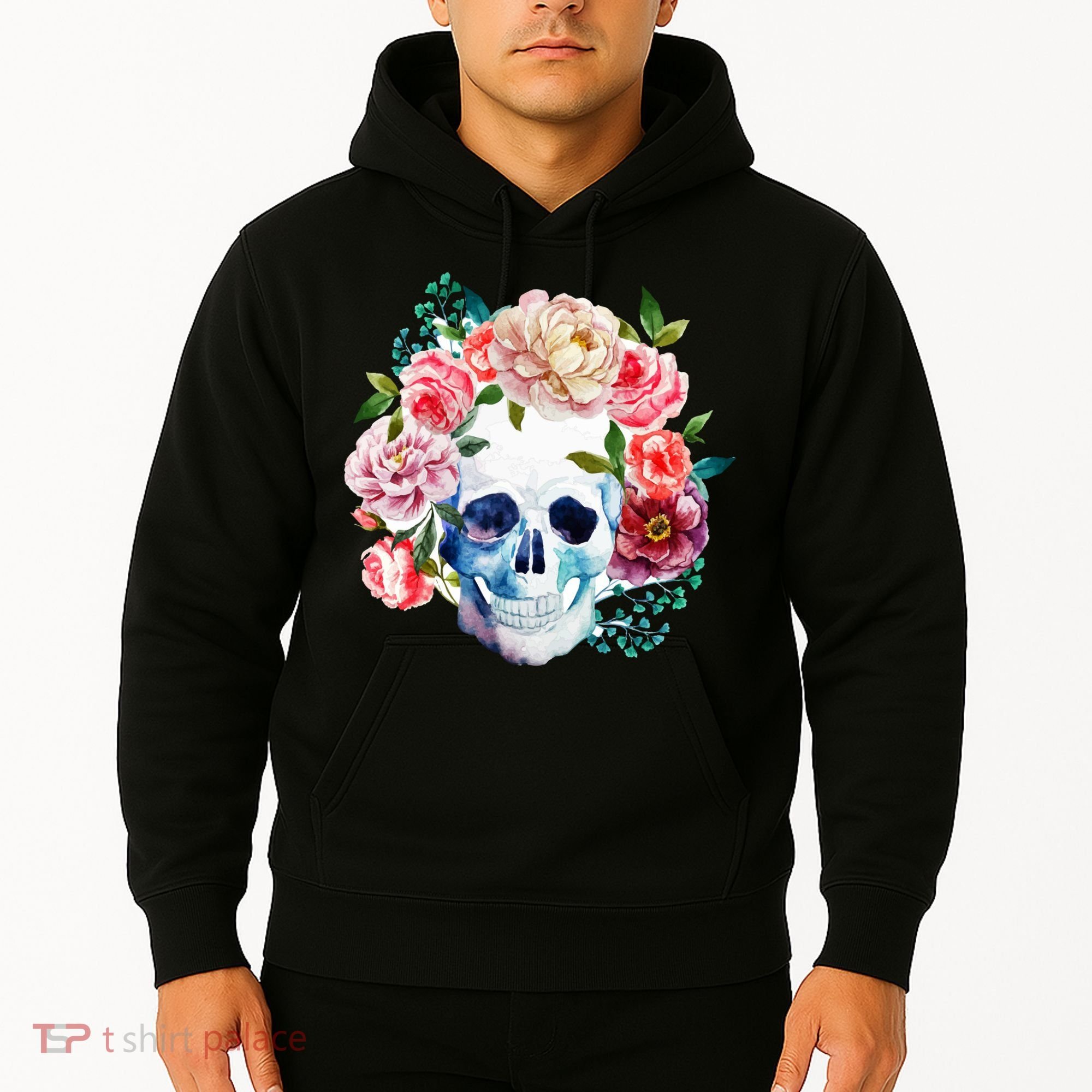 Beautiful Flower Skull Hoodie