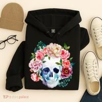 Beautiful Flower Skull Hoodie thumb 4