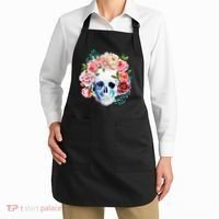 Beautiful Flower Skull Apron thumb 2