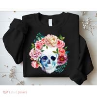 Beautiful Flower Skull Sweatshirt thumb 2
