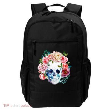 Beautiful Flower Skull Backpack