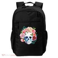 Beautiful Flower Skull Backpack thumb 0