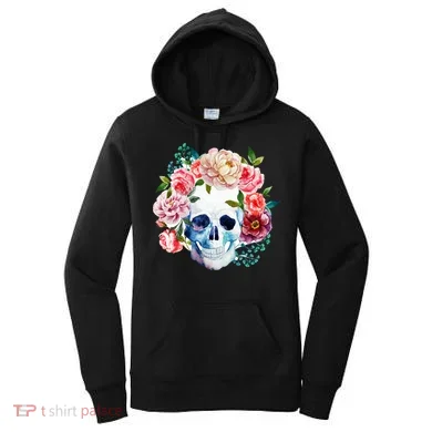 Beautiful Flower Skull Women's Hoodie