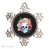 Beautiful Flower Skull Ornament thumb 0