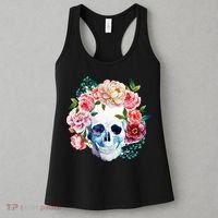 Beautiful Flower Skull Women's Tank Top thumb 3