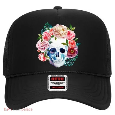 Beautiful Flower Skull Hat