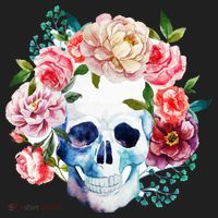 Beautiful Flower Skull Hat thumb 2