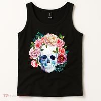 Beautiful Flower Skull Tank Top thumb 2