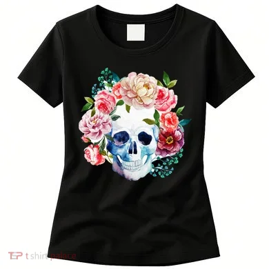 Beautiful Flower Skull Women's T-Shirt