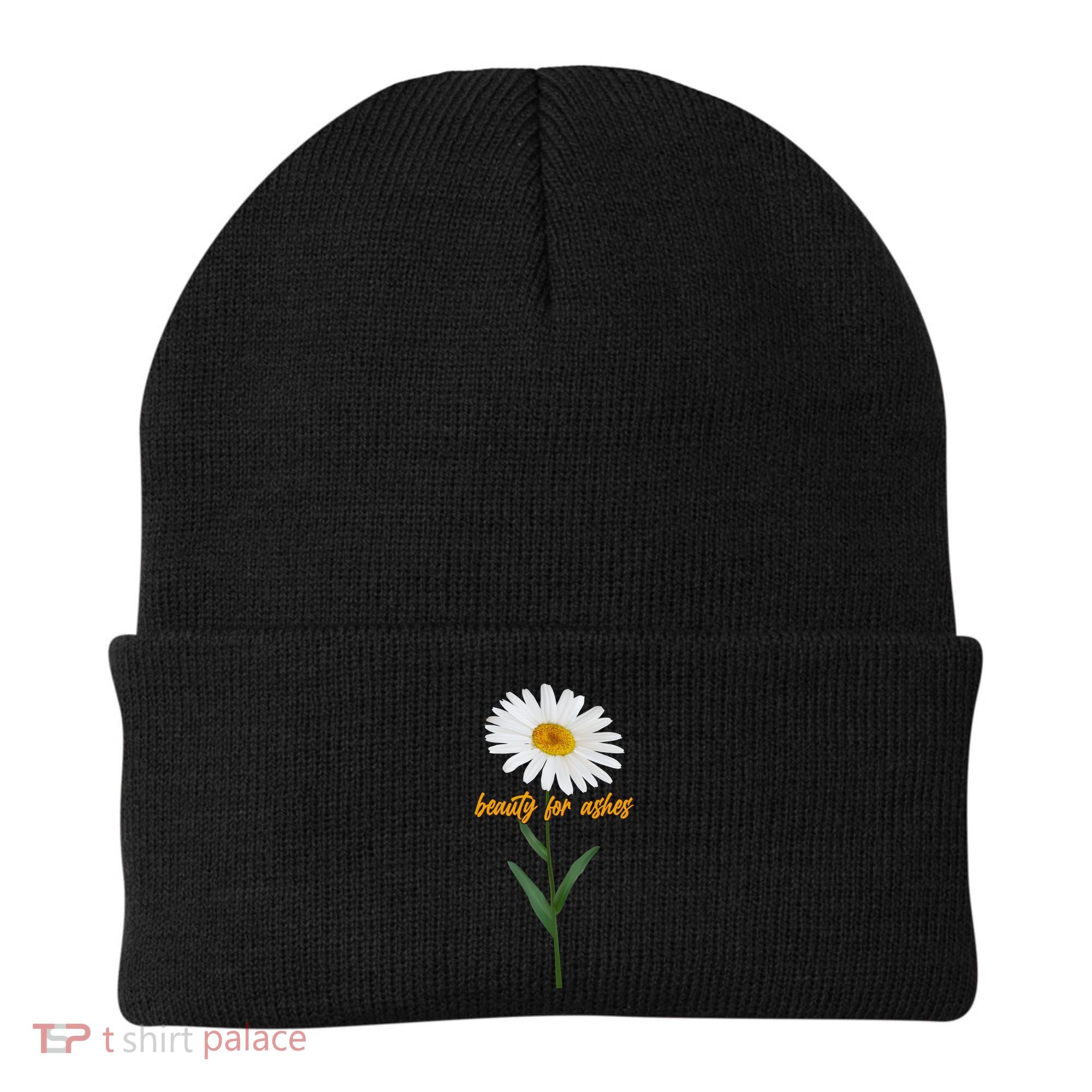 Beauty To Ashes Daisy Flower Beanie