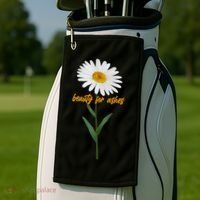 Beauty To Ashes Daisy Flower Golf Towel thumb 2