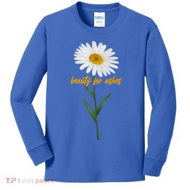 Beauty To Ashes Daisy Flower Kids Long Sleeve Shirt
