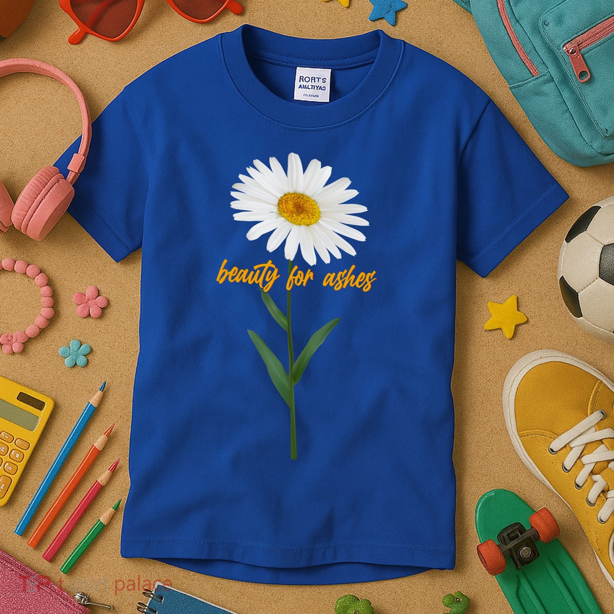 Beauty To Ashes Daisy Flower Kids T-Shirt