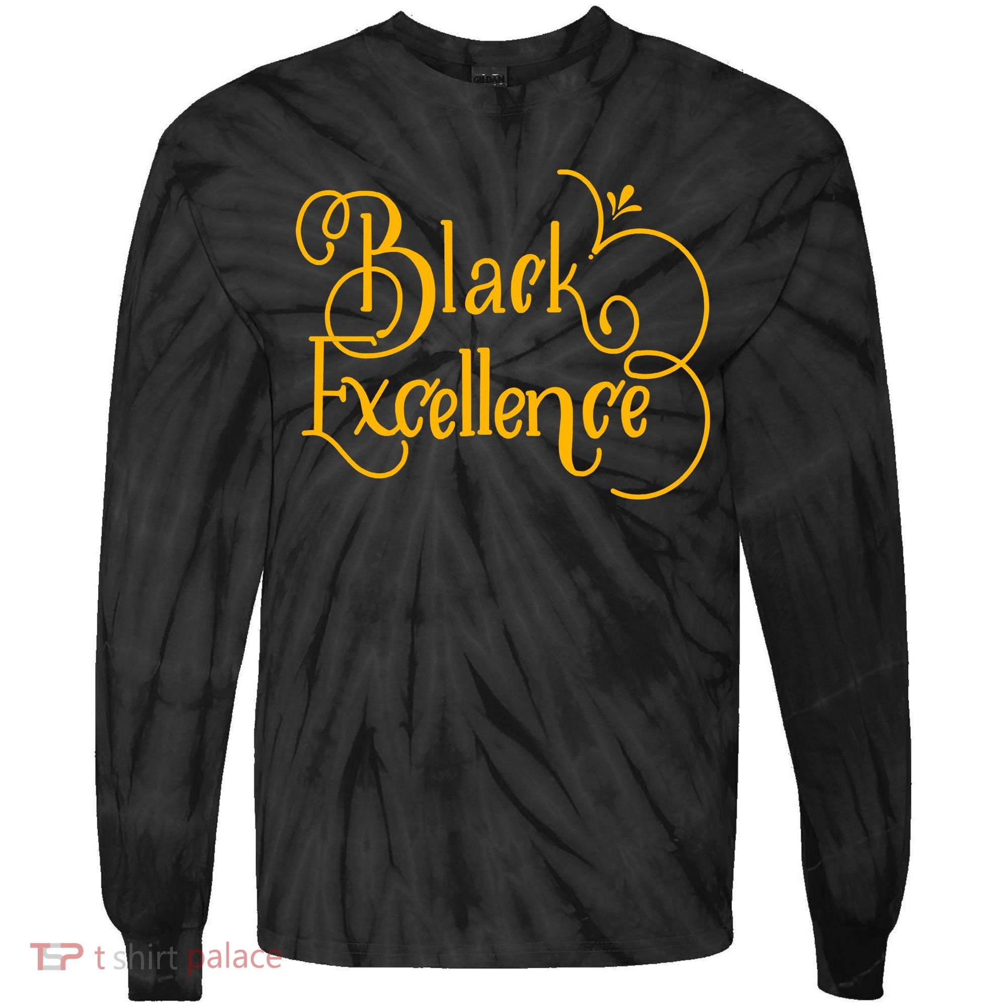Black Excellence Tie-Dye Long Sleeve Shirt
