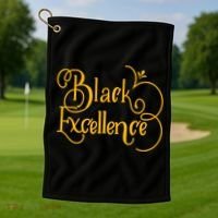 Black Excellence Golf Towel thumb 1