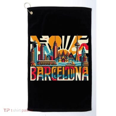 Barcelona Espana Barcelona Spain Golf Towel