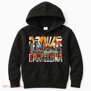 Barcelona Espana Barcelona Spain Kids Hoodie