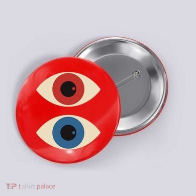 Bauhaus Eyes Button