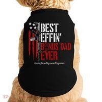 Best Effin’ Bonus Dad Ever Daddy Gun Rights American Flag Doggie Tank thumb 0