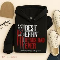 Best Effin’ Bonus Dad Ever Daddy Gun Rights American Flag Hoodie thumb 4