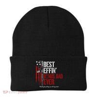 Best Effin’ Bonus Dad Ever Daddy Gun Rights American Flag Beanie thumb 0