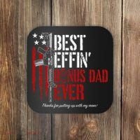 Best Effin’ Bonus Dad Ever Daddy Gun Rights American Flag Coaster thumb 0