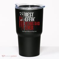Best Effin’ Bonus Dad Ever Daddy Gun Rights American Flag Tumbler thumb 0