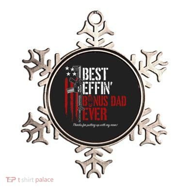 Best Effin’ Bonus Dad Ever Daddy Gun Rights American Flag Ornament